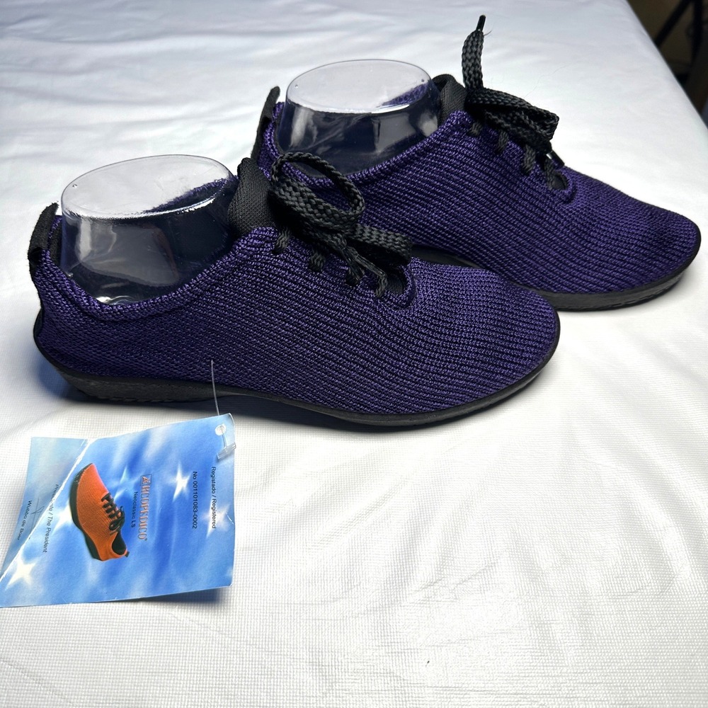 Arcopedico LS Knit Sneaker Women 39 US 8-8.5 Purple Walking Shoes Comfort Travel - Picture 5 of 12